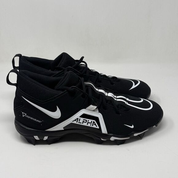 Nike Alpha Menace 3 Shark Football Cleats Shoes Mens 13 W Wide Black CV0584-010 main image 4